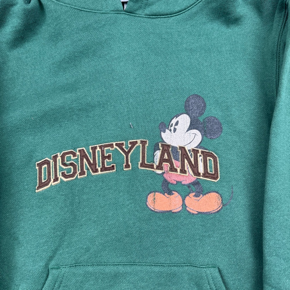 Disneyland Resort Mickey Mouse Kids Green Hoodie and Bag Set Size L 10/12 - Picture 4 of 9